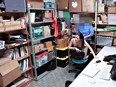 Asian thief Jade Noir fucked by a huge dick