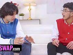 Amerikaans, Diep in de keel, Gezichtzitten, Kwartet, Hd, Gezichtspunt, Roodharige vrouw, Zusters