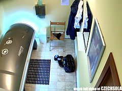 素人, 最高, ブロンド, チェコ, 公共, 剃毛, 一人, のぞき