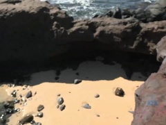 Amateur, Salle de bains, Plage, Bikini, Petite amie, Pov, Mamelons bombés, Chatte