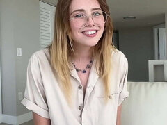 Blonde, Sucer une bite, Frère, En levrette, Lunettes, Naturelle, Pov, Chevaucher