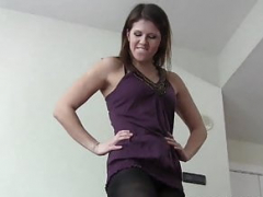 My butt looks great in these see thru pantyhose JOI