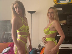 Behind the scenes in sexy lingerie with Rebel Ryder and Gina Snow