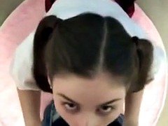 Beauty Acting Like A School+Girl Cumslut