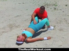 Therealworkout - enormous boob babe (Ivy Rose) gets screwed by the trainer