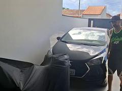 Leie, Blasen, Geschnappt, Paar, Gehörnter ehemann, Pool, Rotschopf, Ehefrau