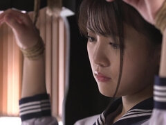 緊縛, フェラチオ, 茶髪の, 娘, Hd, 小柄, ティーン, オッパイの