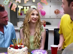 Deviant daddy fucks with passion her once she turned 18