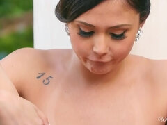 Stellung 69, Blondine, Brille, Latina, Lecken, Piercing, Muschi, Flotter dreier