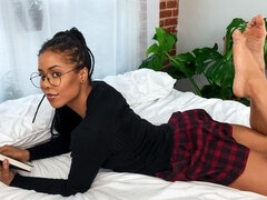 Noir ébène, Béant, Poilue, Masturbation, Élève, Jupe, Solo, Jouets