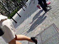 フェティッシュ, 穴開きパンティ, ストッキング, スカートのぞき