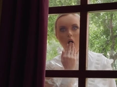 Hussy plays with her horny boss who thrusts cock into the snatch