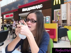 デカチン, ズームショット, チン, ハードコア, 自然山雀, アウトドア, ゴックンする, ティーン