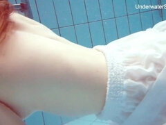 デカパイ, 茶髪の, Hd, 小柄, シャワー, 締まりの良い, オッパイの, 水中