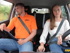 Arsch, Grosse titten, Blondine, Blasen, Auto, Hundestellung, Im freien, Penis