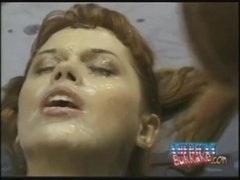 Arsch, Viele männer bespritzen eine frau, Spermaladung, Aufs gesicht abspritzen, Rotschopf, Retro, Jungendliche (18+), Titten