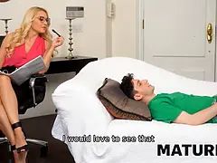 Julia Robbie seduces Nick Strokes in hot mature sex therapy