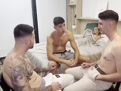 Broeder, Sperma in mond, Kwartet, Huisgemaakt, Klein, Kut duiken, Swinger, Tieten likken