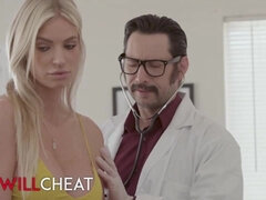 Tetas grandes, Rubia, Médico, Estilo perrito, Examen, Sexo duro, Lamidas, Realidad