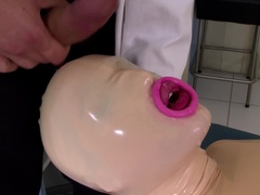 Arsch, Blasen, Britisch, Sperma im mund, Puppe, Latex, Muschi, Taboo