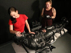 Electrical fantasies in latex perversions for horny lesbians