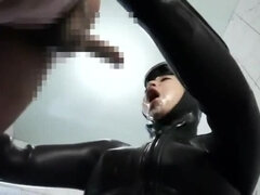 女, フェティッシュ, 日本人, ゴム, オナニー, オーガズム, ハメ撮り, ゴムタイツ