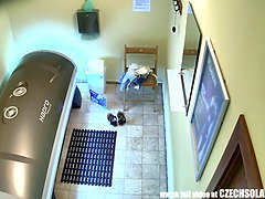 素人, 最高, チェコ, Hd, 日光浴室, スパイ, のぞき, ウェブカメラ