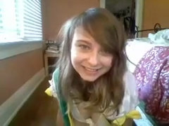 18, 素人, 茶髪の, 自家製, 小柄, 一人, ティーン, ウェブカメラ