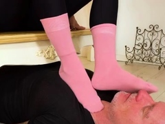 Amateur, Brunette brune, Domination, Fétiche des pieds, Chaussettes, Adolescente