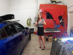 Please Fix My Car - reality hardcore with big ass brunette Brianna Rose at car repair shop