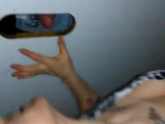 Gloryhole amateur MILF porn scene