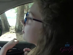 Elena Koshka: Elena Just Couldn't Hold It In, She Pees in the Car