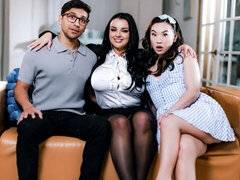 デカ尻, デカチン, デカパイ, フェラチオ, 茶髪の, バック, 女 人男 人, 淫乱熟女