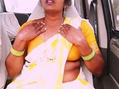 Tante, Sucer une bite, Voiture, Couple, Indienne, Domestique, Masturbation, Mature