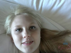 素人, ブロンド, 中出し, 足コキ, 彼女, 毛深い, パンティ, 睡眠