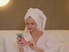 Geweldig, Grote lul, Grote mammen, Blond, Rondborstig, Hd, Hakken, Kousen