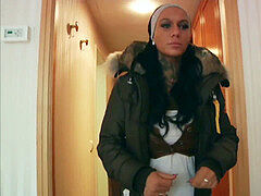 German kitten Core in audition on with boy from Street
