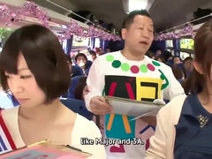 Bus, Plantureuse, Mignonne, Gorge profonde, Fétiche, Partouze, Groupe, Japonaise