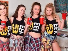 Amateur, Grosse bite, Gros seins, Sucer une bite, Seins naturels, Fête, Petite femme, Maigrichonne