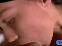 Adorable, Chambre à dormir, Sucer une bite, Domination, Nue, Chatte, Rasée, Plan cul à trois