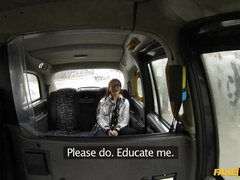 Nerdy Australian Jumps On Cabbie's Cock For A Free Ride