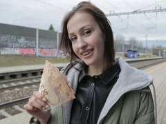 Culo, Mamada, Morena, Autobús, Al aire libre, Pov, Adolescente, Tren