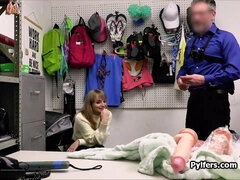 Raunchy babe busted with tons of stolen dildos