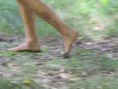 Sadomasoquismo, Amarrada, Pies, Humillación, Desnudo, Al aire libre, Esclavo, Atada