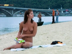 Enthousiasteling, Strand, Gevangen, Schattig, Naakt, Nudist, Spion, Tiener