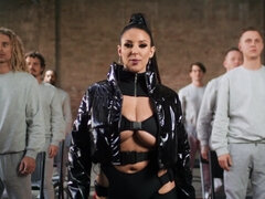 Facial gangbang for Angela White after loud blowjobs