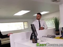 Mooi, Grote lul, Bruinharig, Man die toekijkt, Dominante vrouw, Hd, Kantoor, Tiener