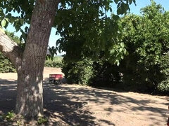 Leie, Blondine, Bauernhof, Zierlich, Pov, Öffentlich, Dürr, Titten