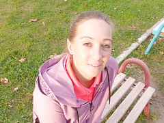 Amateur, Mamada, Orgasmo, Al aire libre, Pov, Ruso, Tímido, Bajo la falda