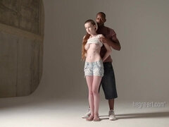 Interracial softcore erotic photosession